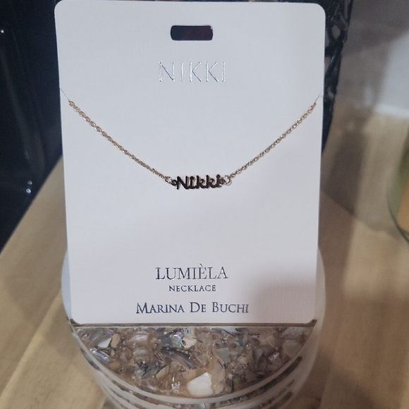 NWT Dainty Gold Nikki Name Necklace - Picture 1 of 3